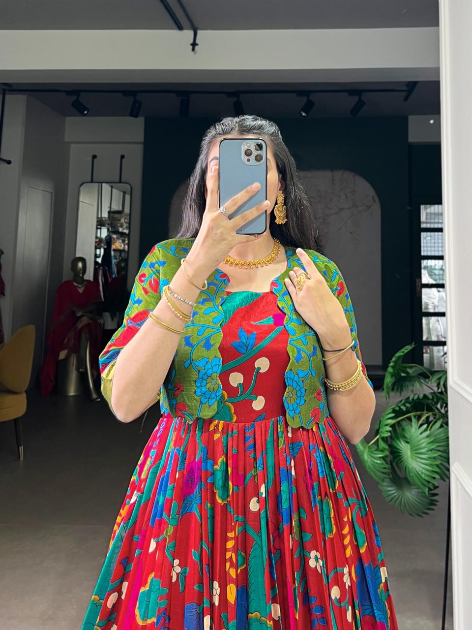 Noor Kalamkari tussar gown