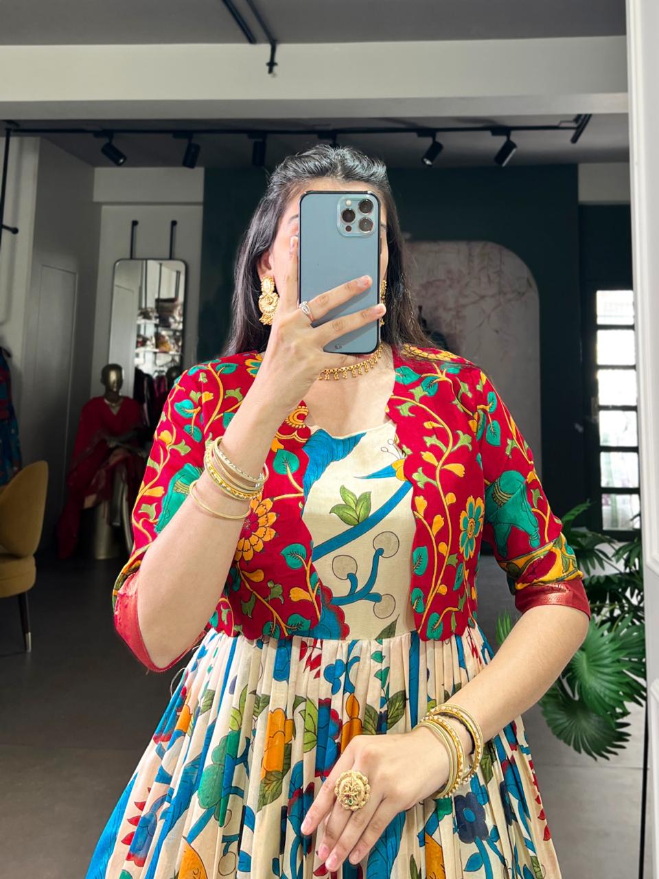 Noor Kalamkari tussar gown