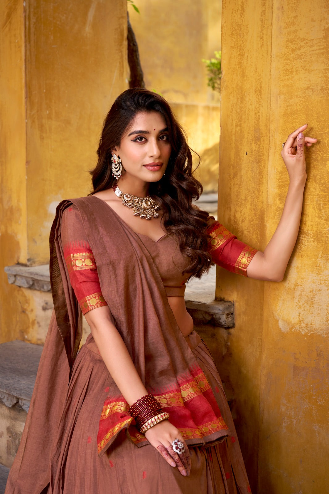 Chanderi Cotton Lehenga Set