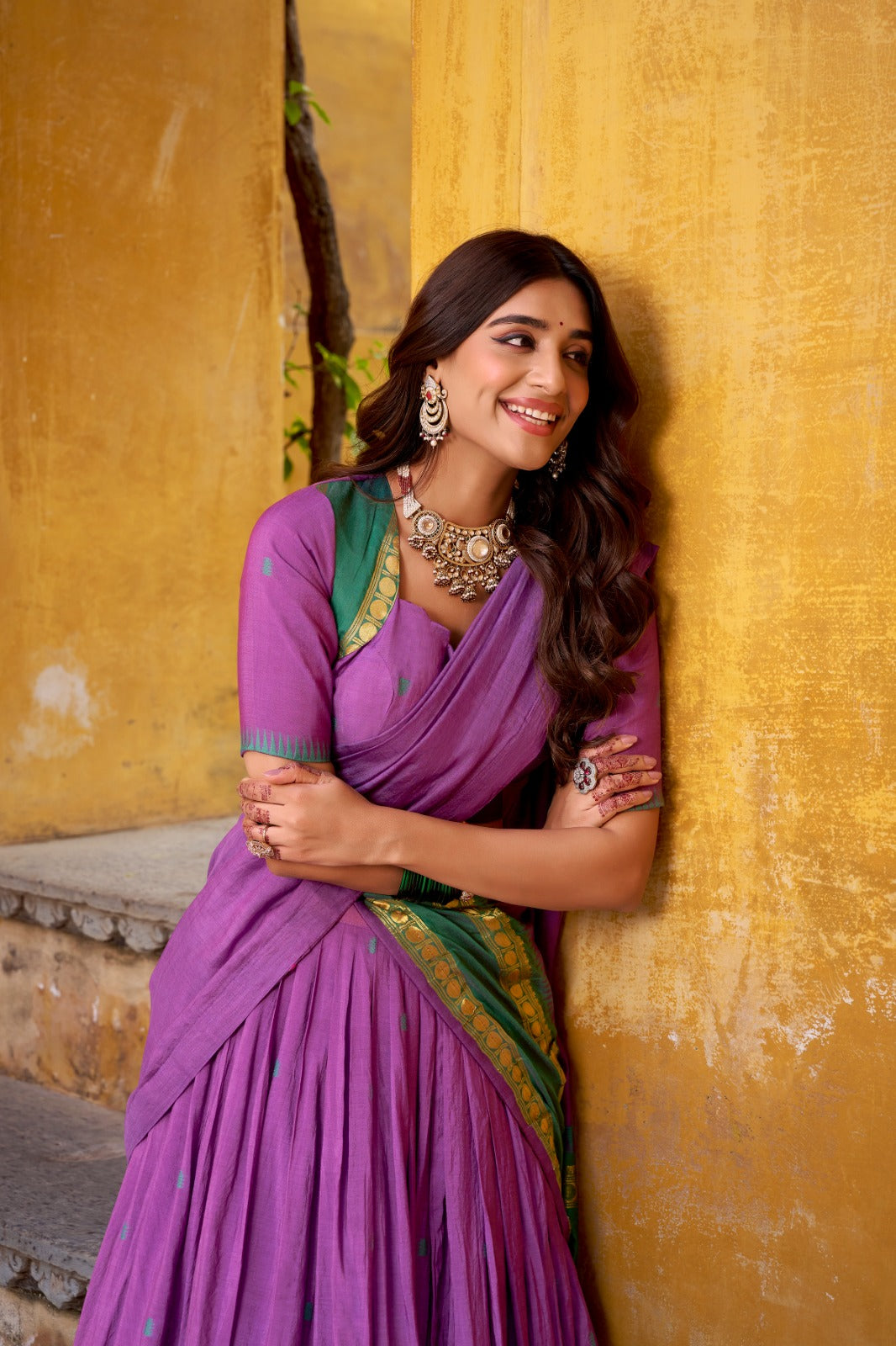 Chanderi Cotton Lehenga Set