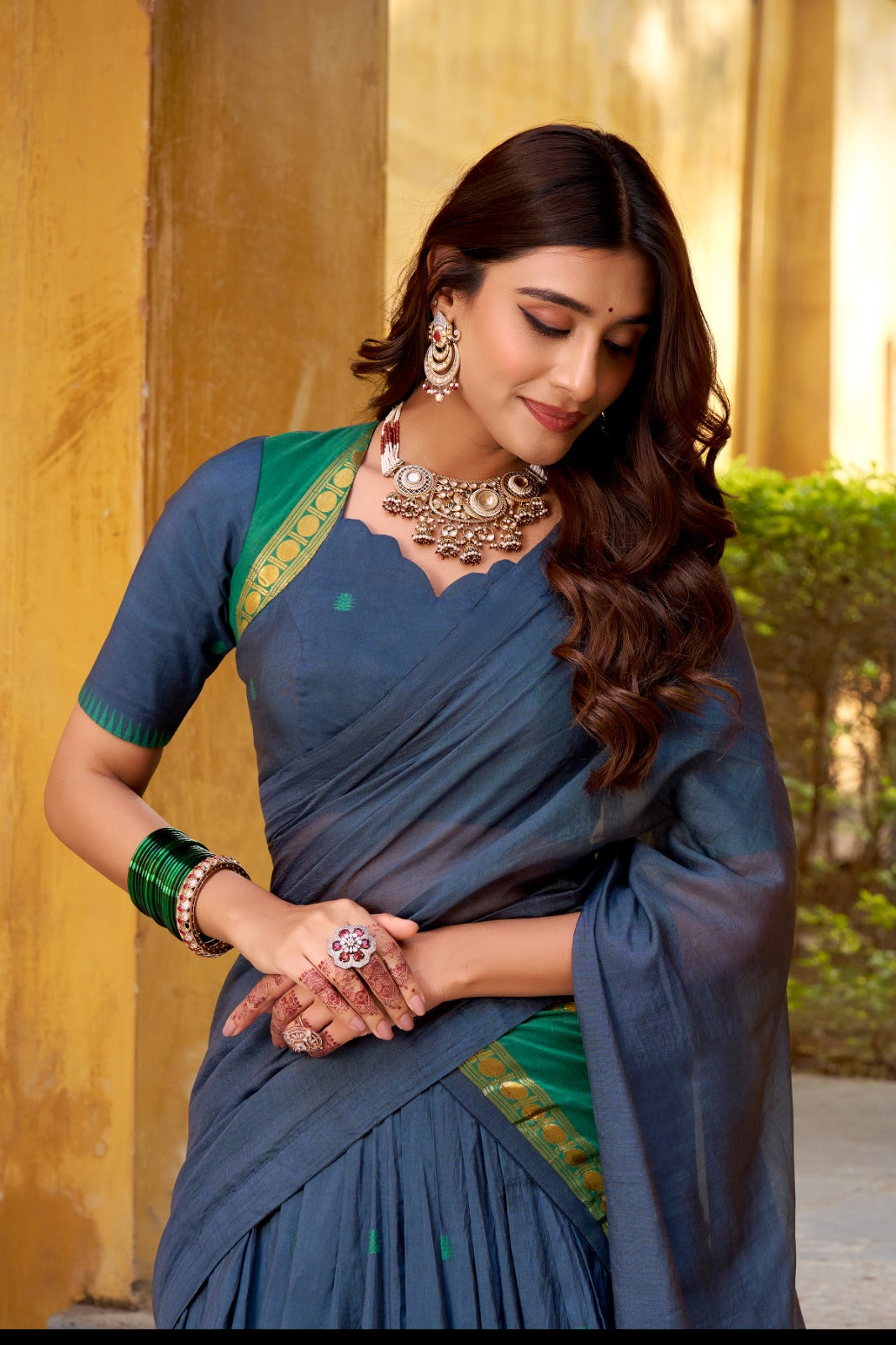 Chanderi Cotton Lehenga Set