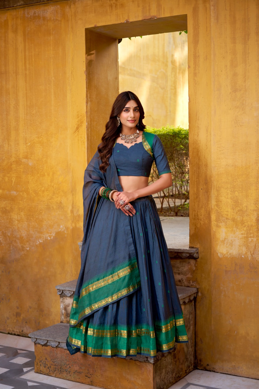 Chanderi Cotton Lehenga Set