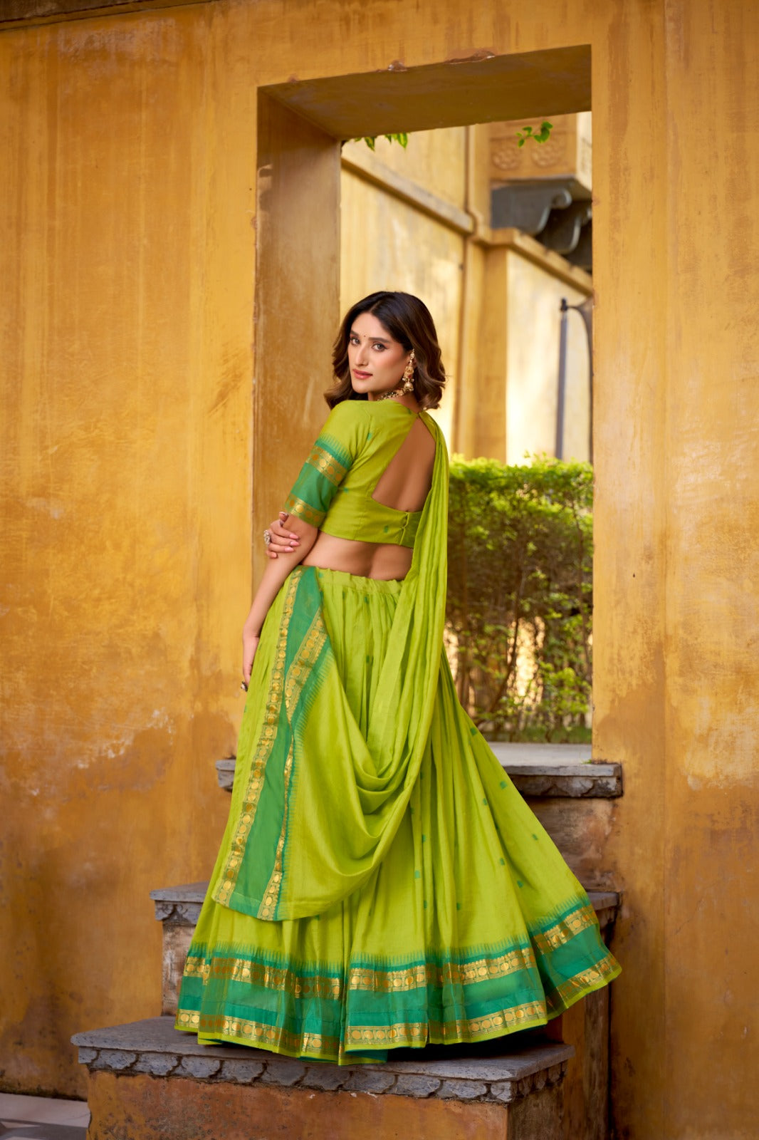 Chanderi Cotton Lehenga Set