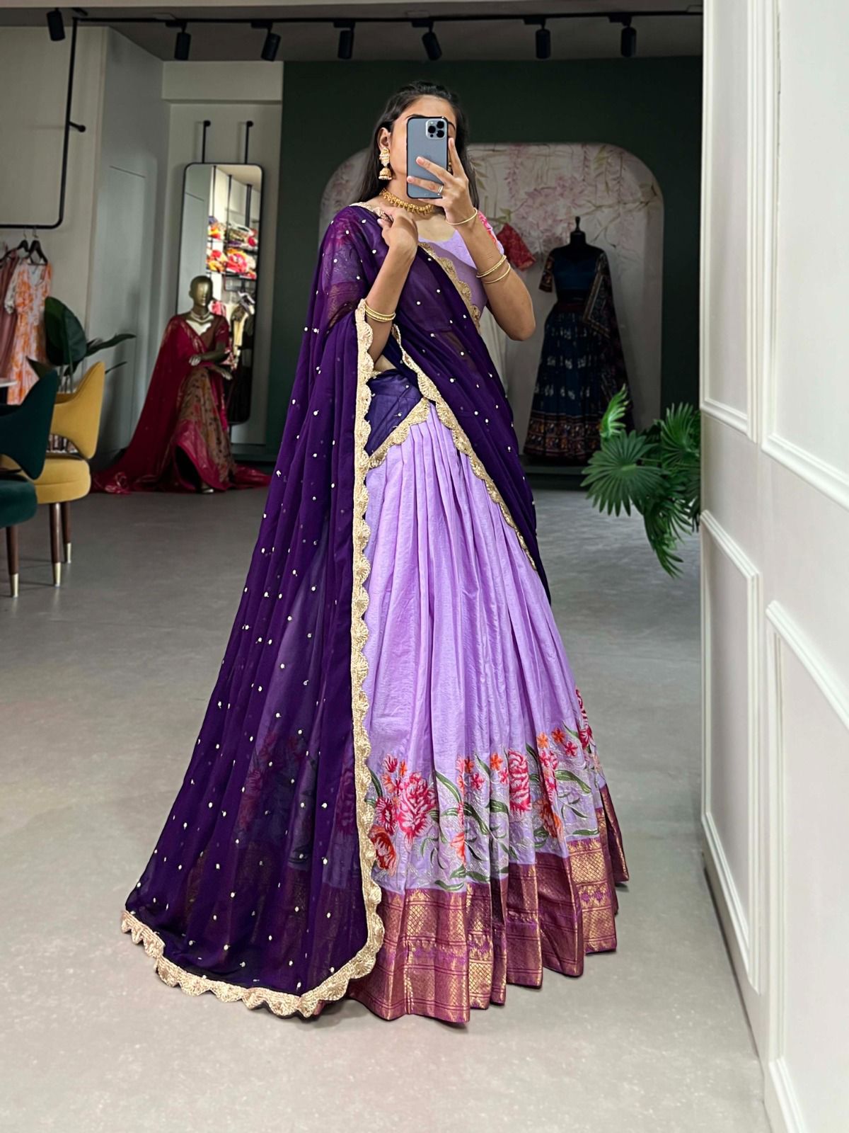Ishaani Cotton Silk Lehenga Set
