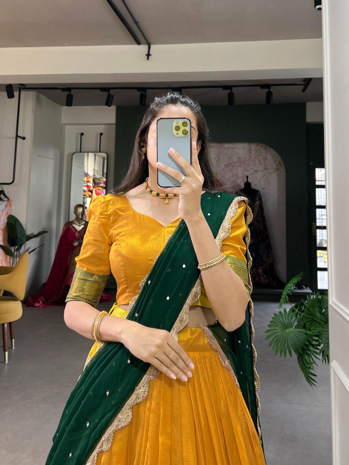 Ishaani Cotton Silk Lehenga Set