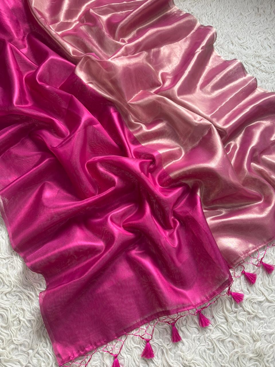 Tissue Metallic Saree