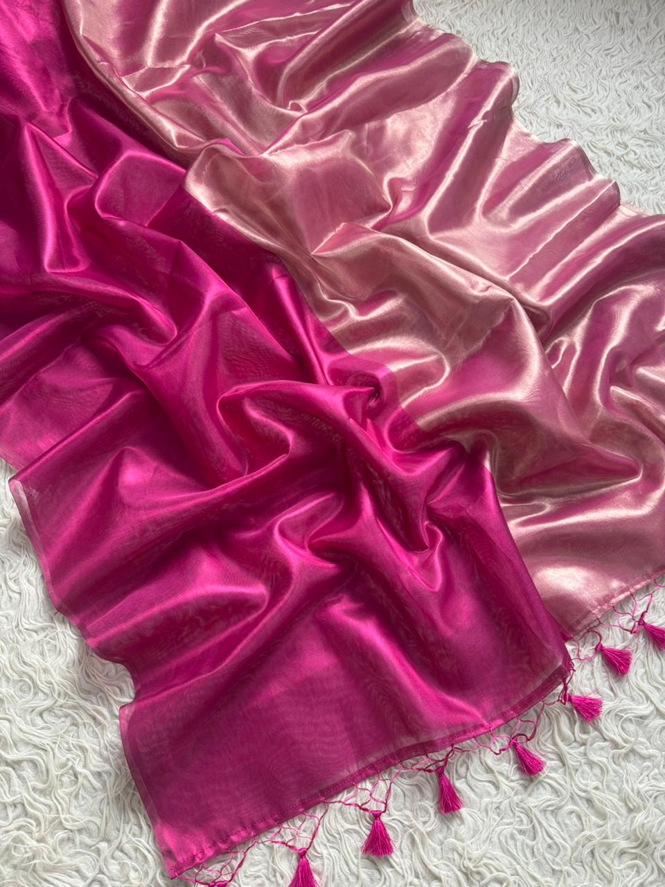 Tissue Metallic Saree