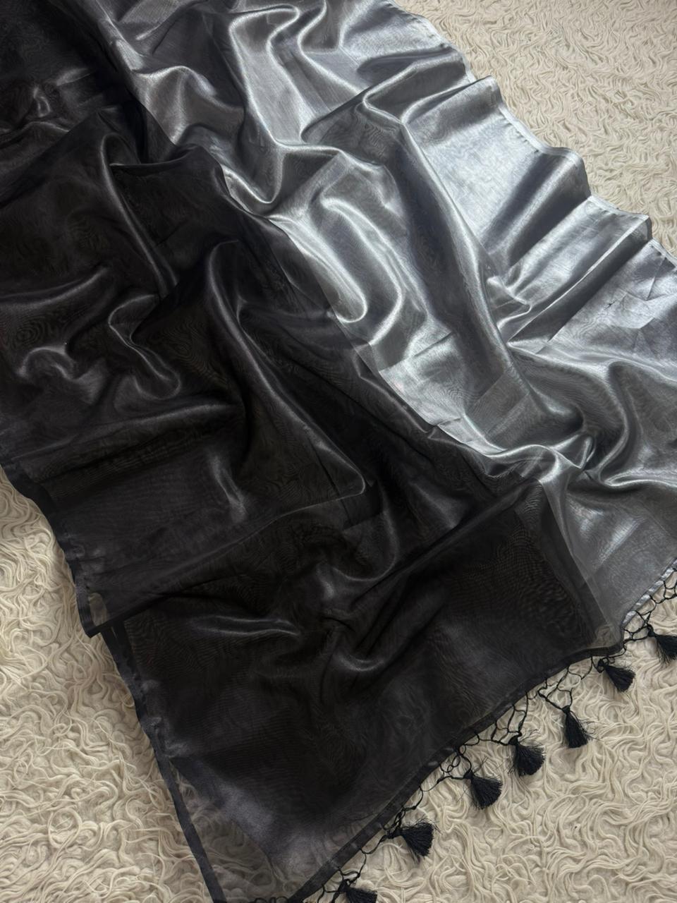 Tissue Metallic Saree