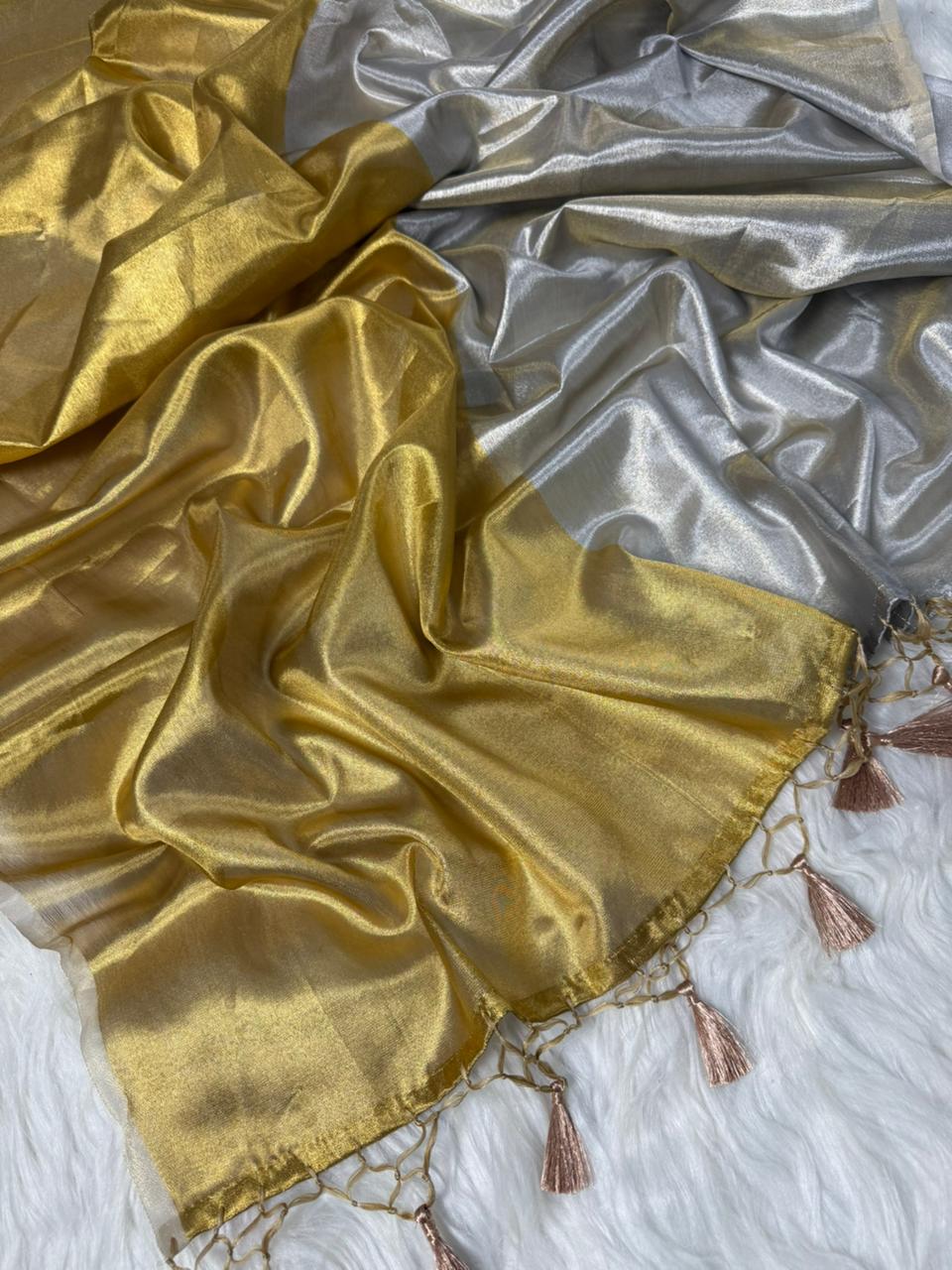 Tissue Metallic Saree