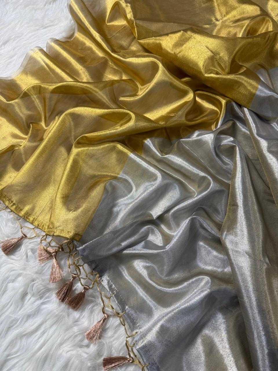 Tissue Metallic Saree