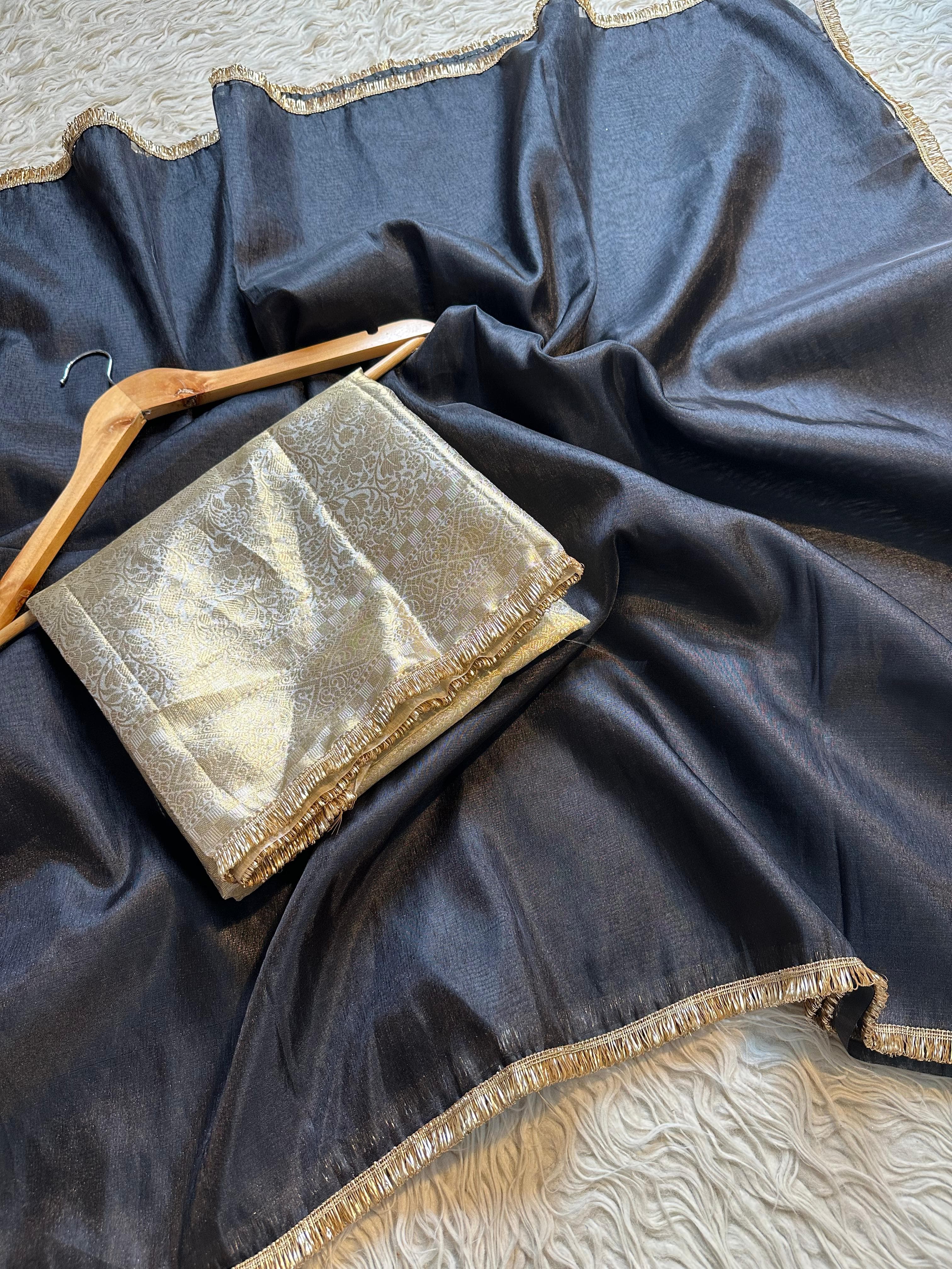 Black Love Tissue Saree