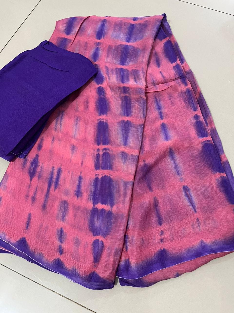 Bloom Shibori Saree