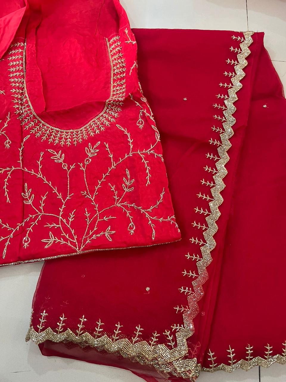 Beads Organza Saree