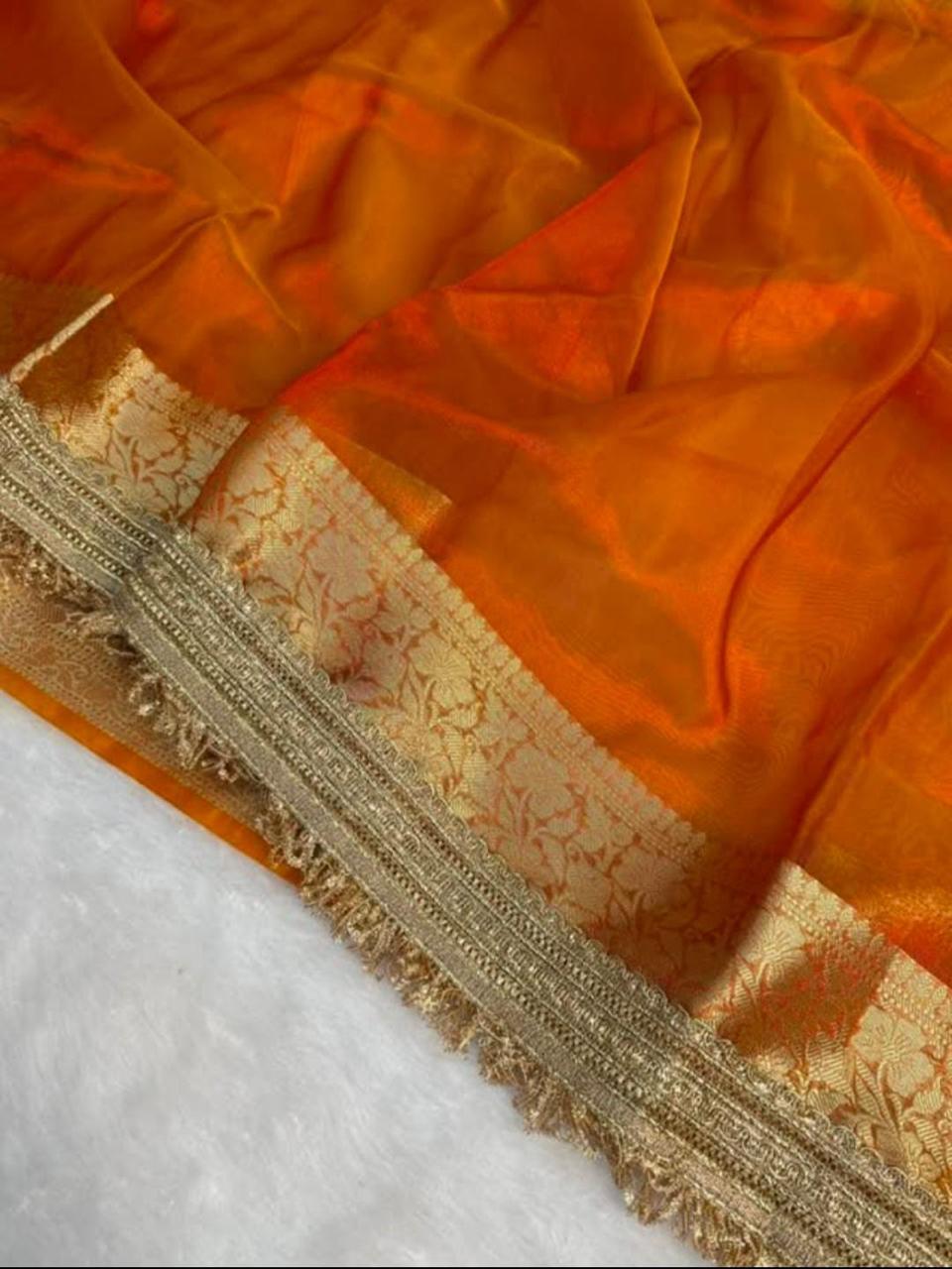 Satrangi Banarasi Tissue Saree