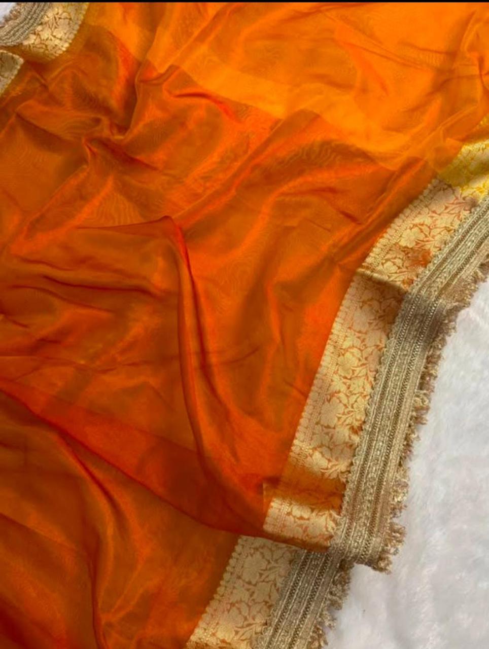 Satrangi Banarasi Tissue Saree