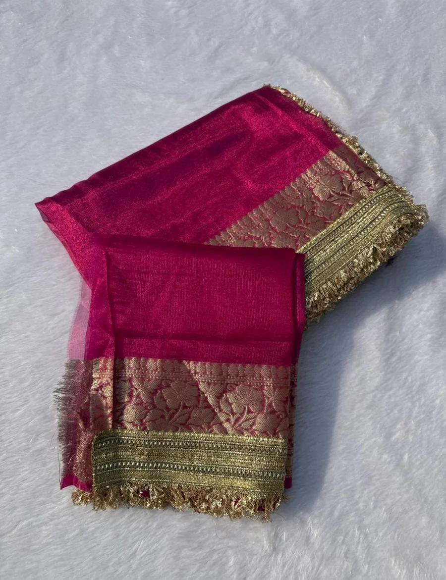 Satrangi Banarasi Tissue Saree