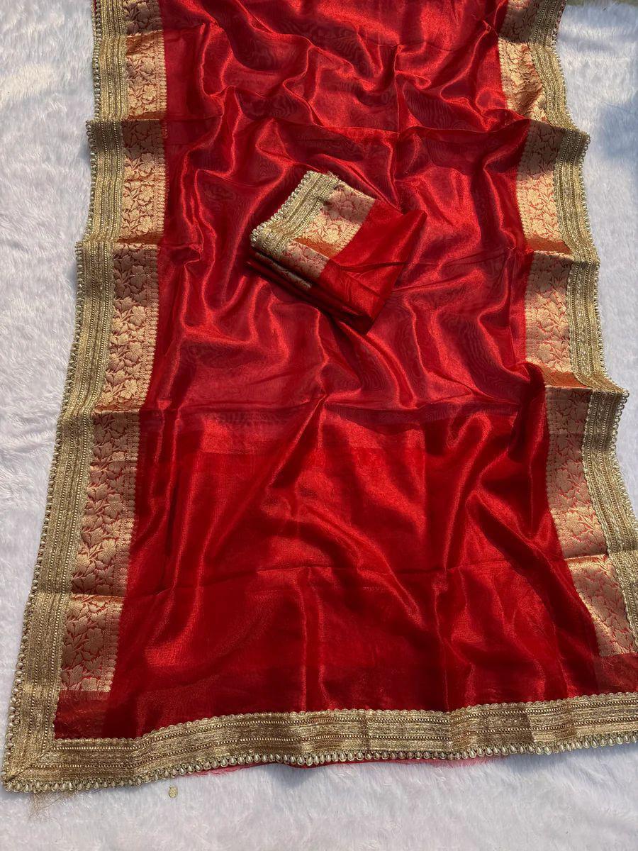 Satrangi Banarasi Tissue Saree