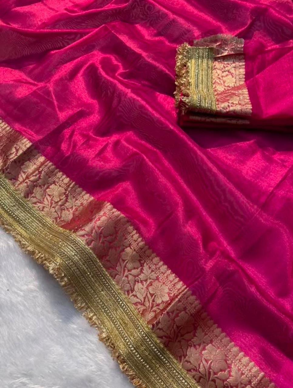 Satrangi Banarasi Tissue Saree