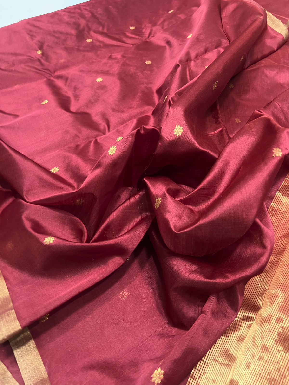 Maroon Silk Saree