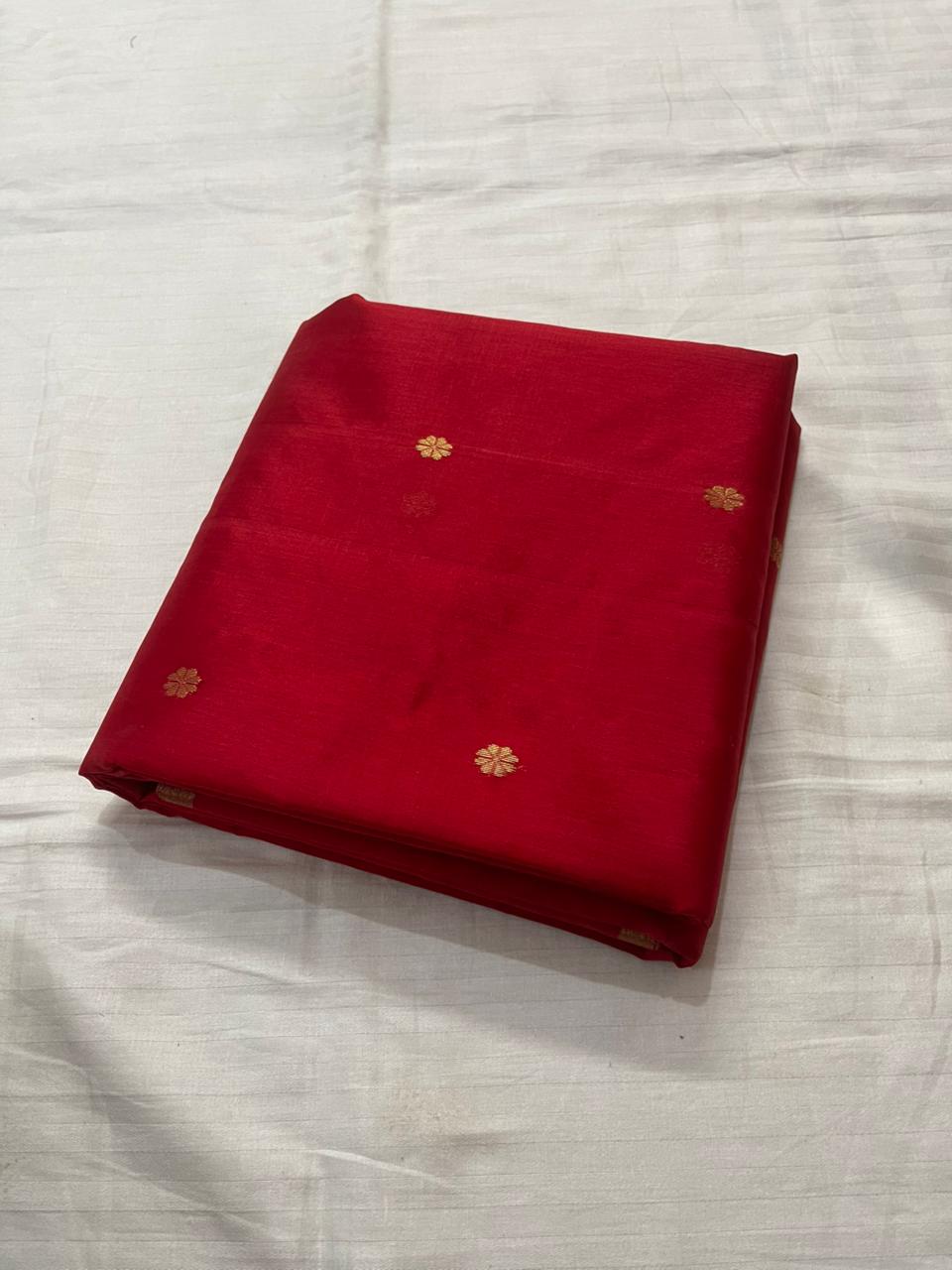 Red Bloom Silk Saree