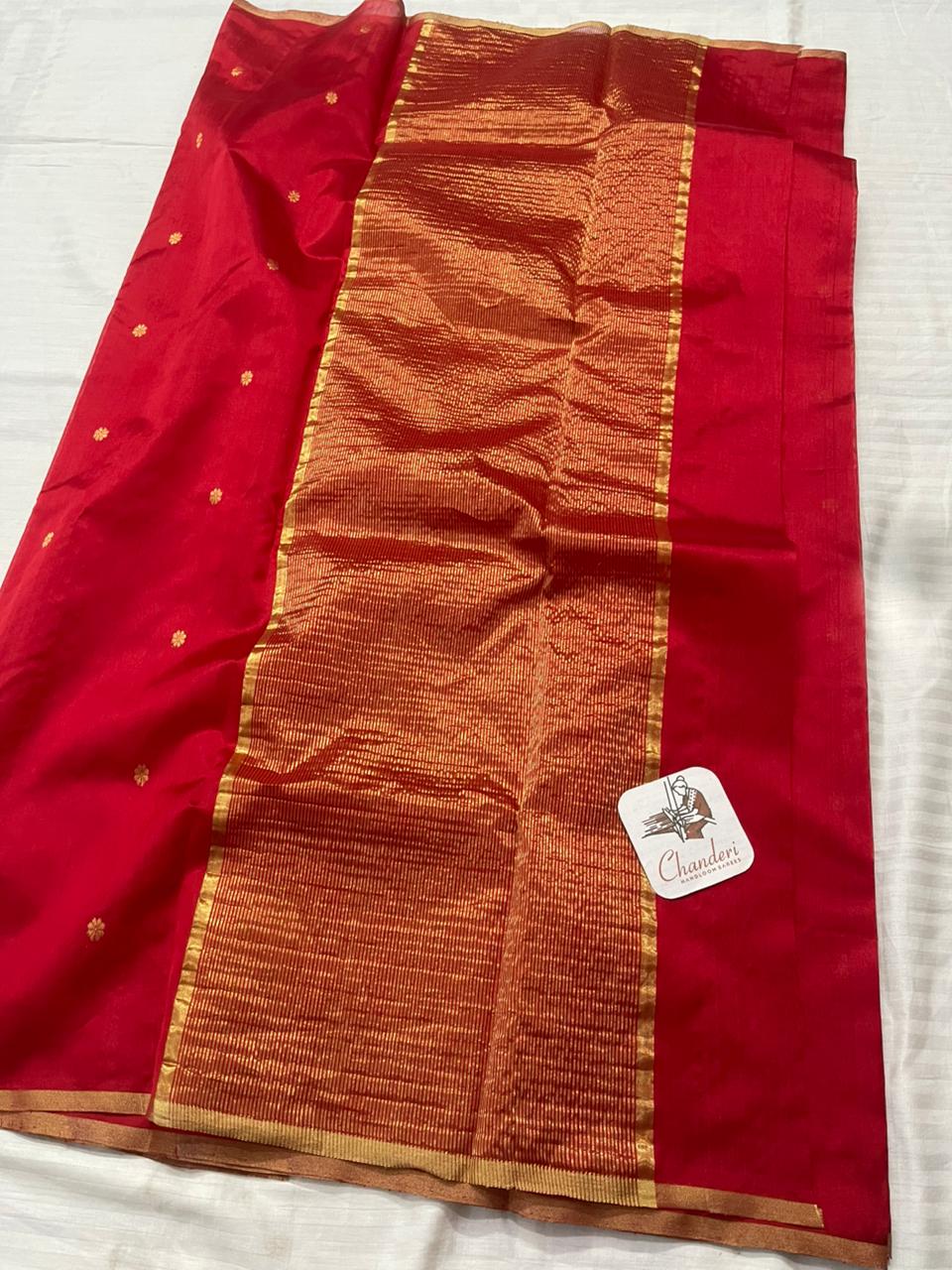 Red Bloom Silk Saree