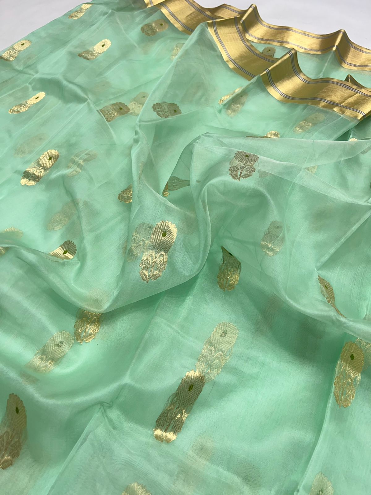 The Green Golden Saree