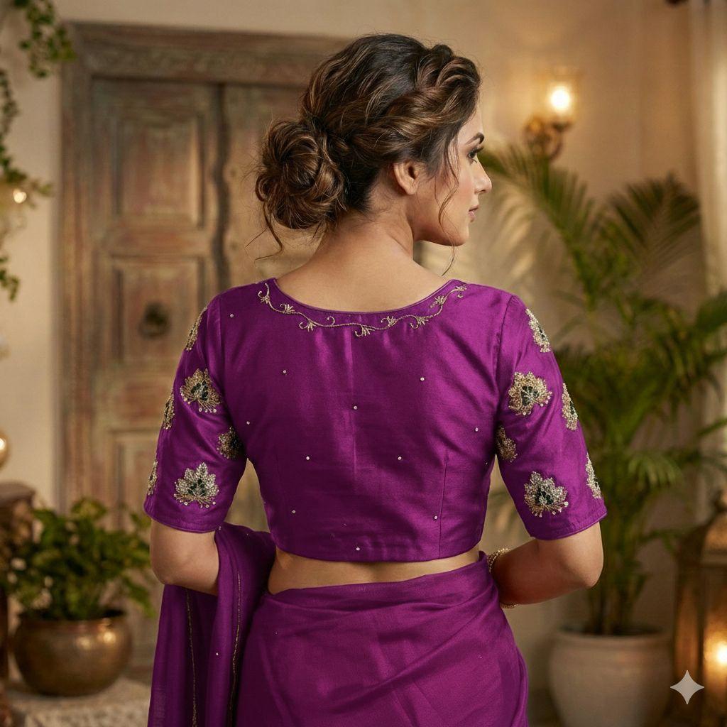 Aarohi Designer Butter Silk Blouse