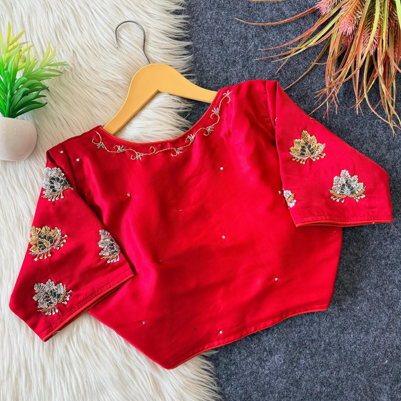 Aarohi Designer Butter Silk Blouse