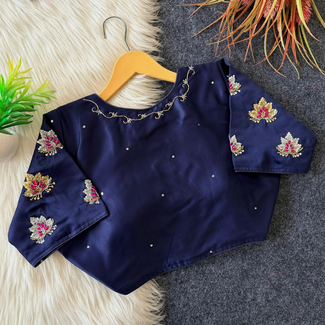 Aarohi Designer Butter Silk Blouse
