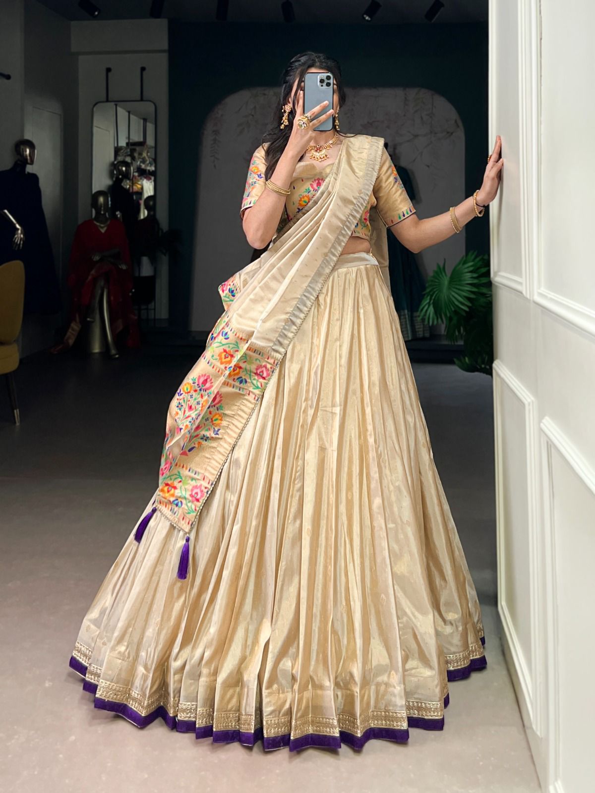 Rajwada Paithani Zari Lehenga