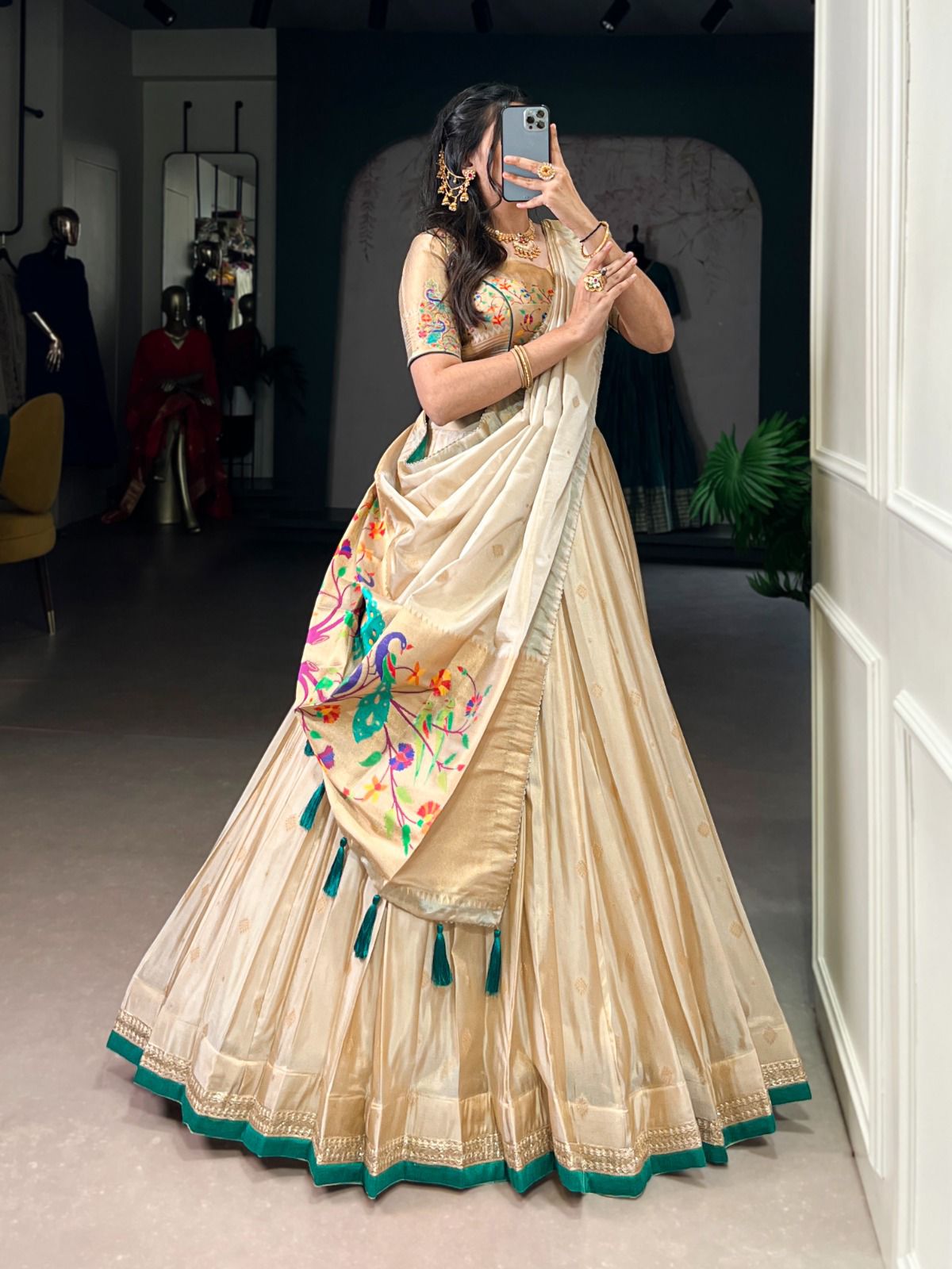 Rajwada Paithani Zari Lehenga
