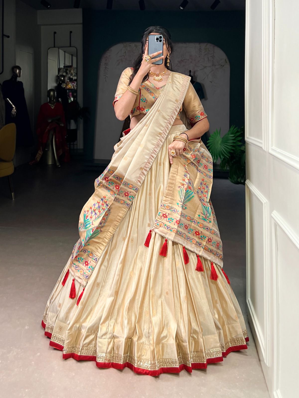 Rajwada Paithani Zari Lehenga