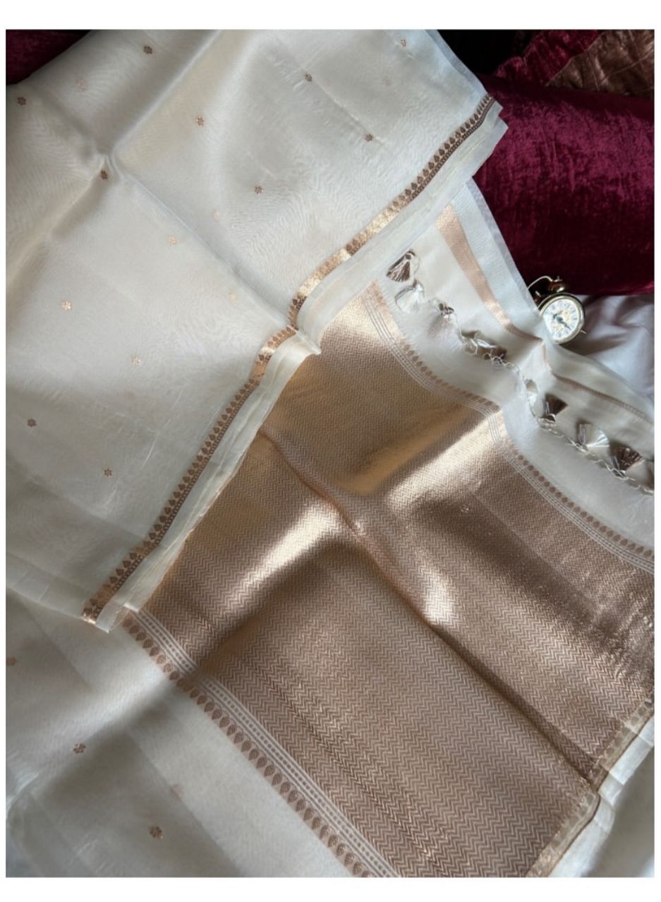 Golden Loom Kora Silk Saree