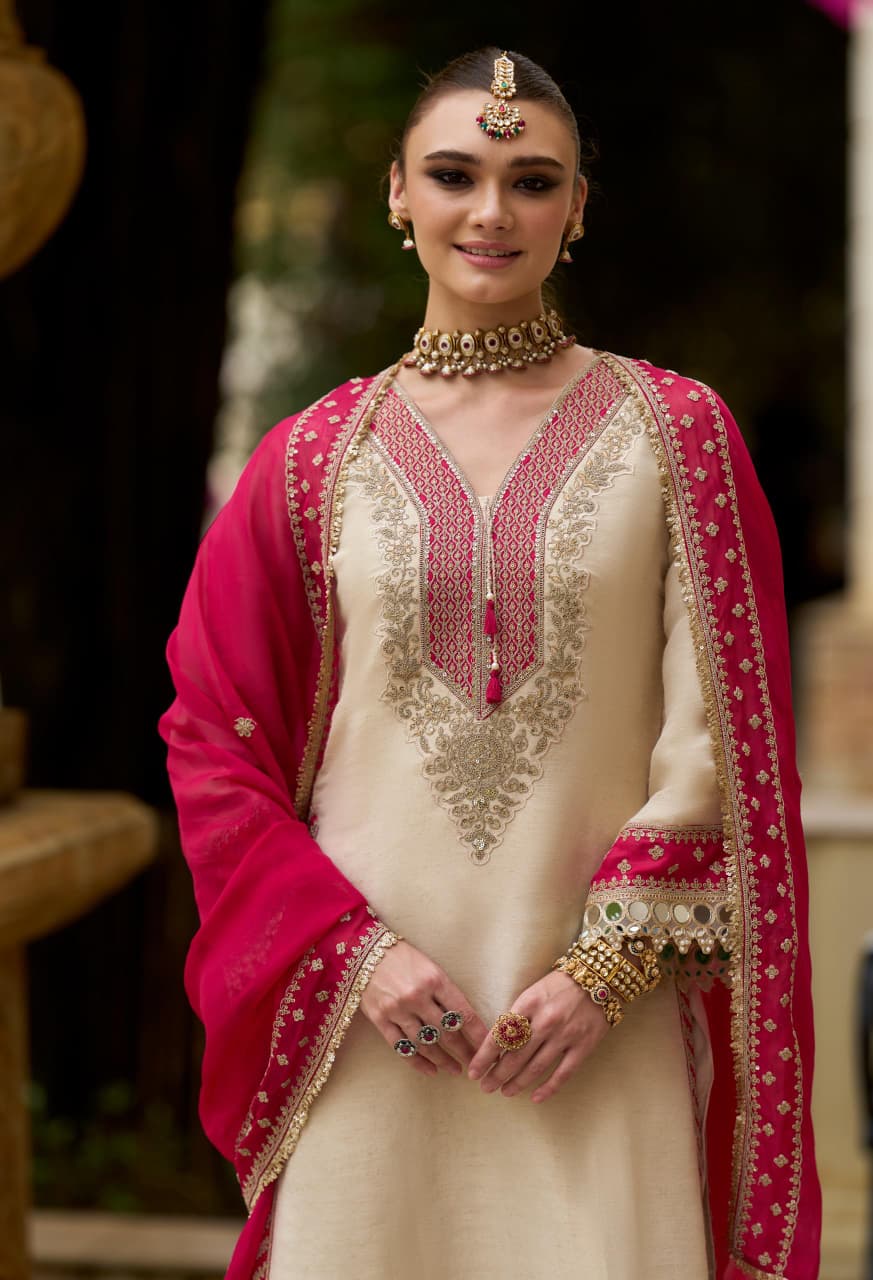 Shimmer Tissue Kurta Set