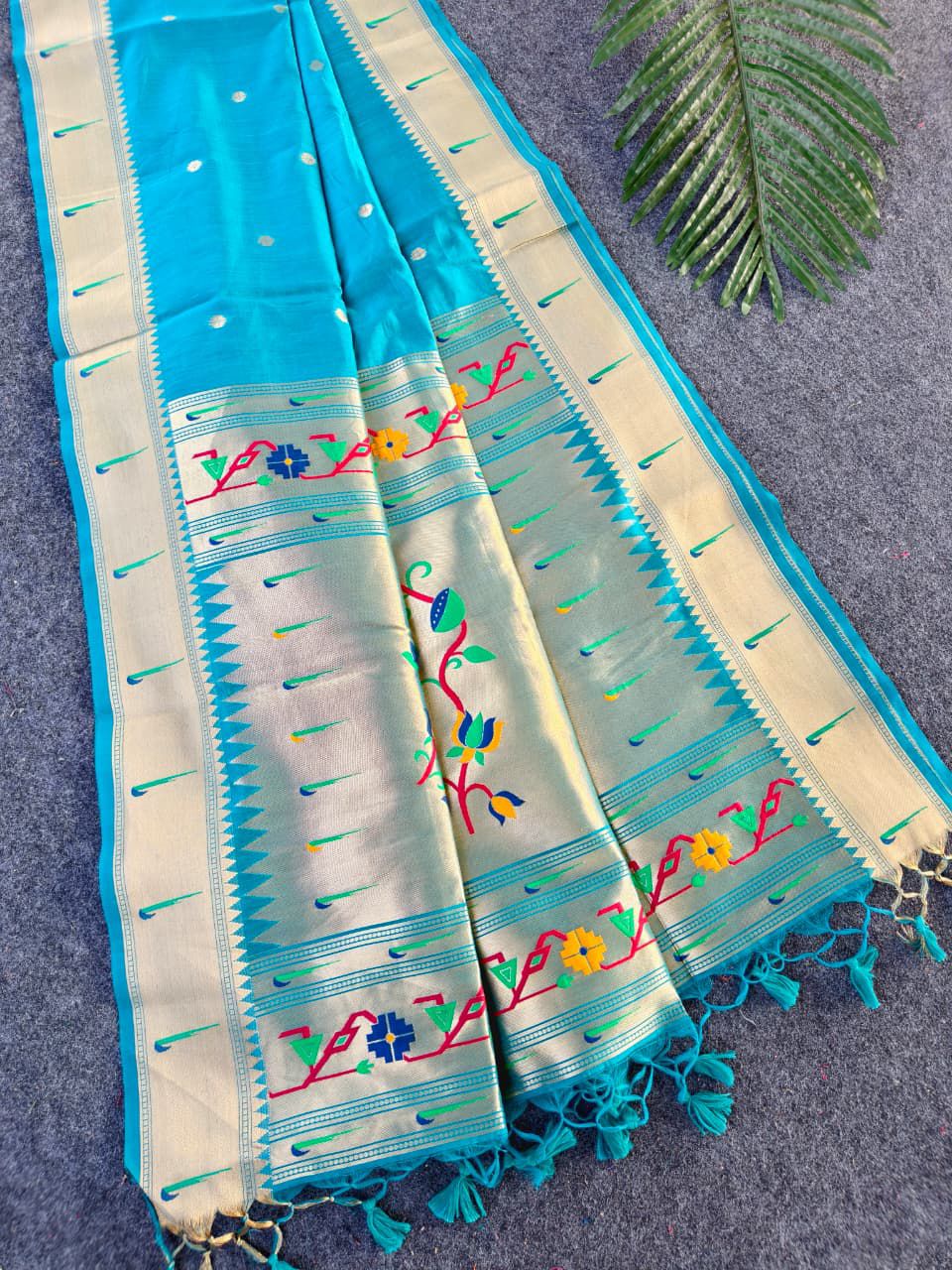 Paithani Tussar Silk Saree