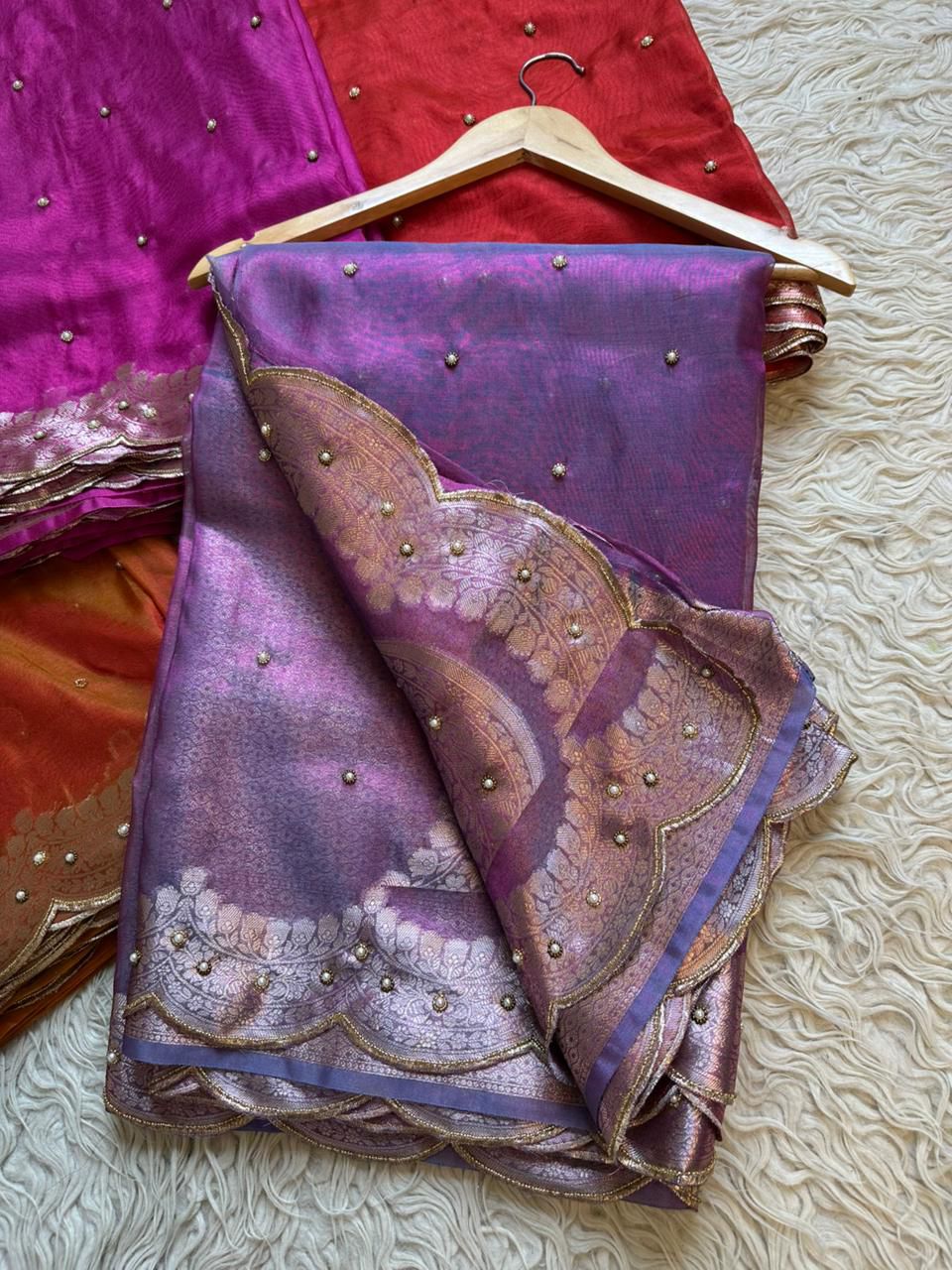 Banarasi Maharani Gold Tissue Saree