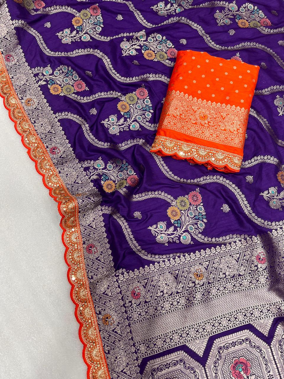 Meenakari Zari Dola Silk Saree