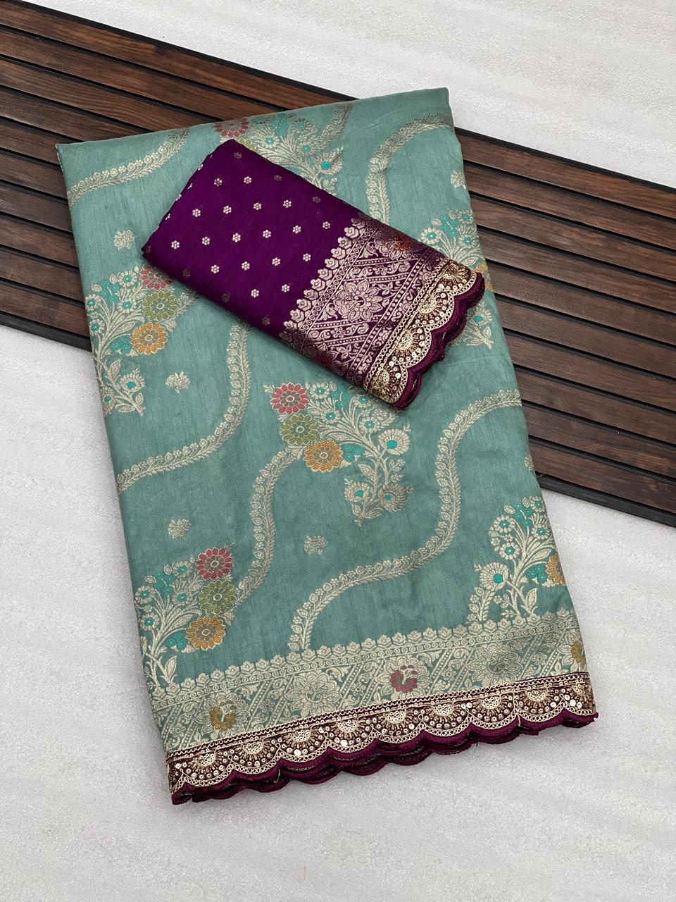 Meenakari Zari Dola Silk Saree
