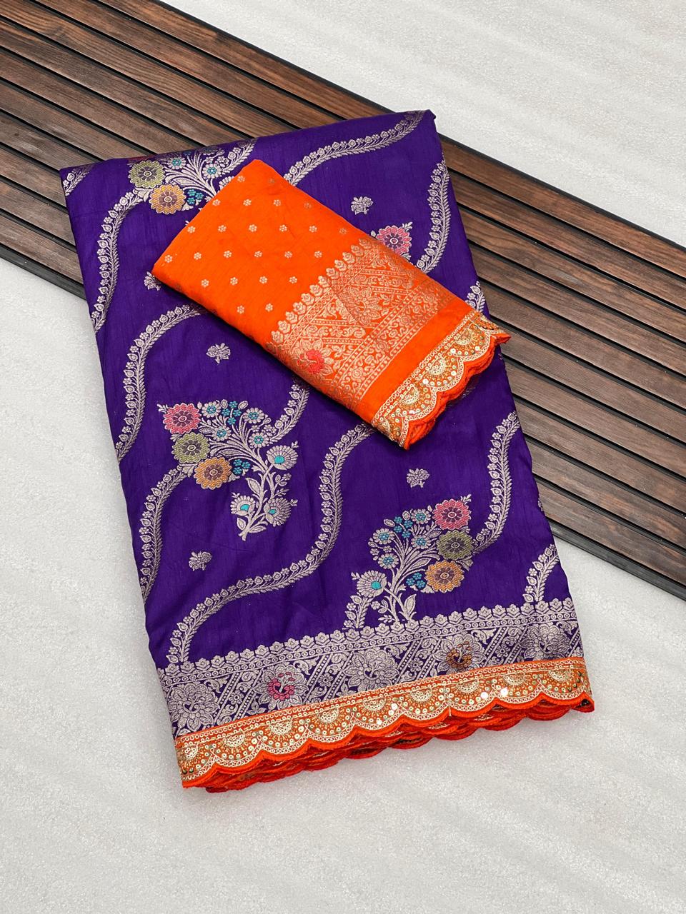 Meenakari Zari Dola Silk Saree