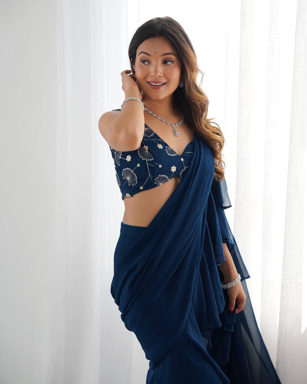 Premium Ready-to-wear Georgette Saree