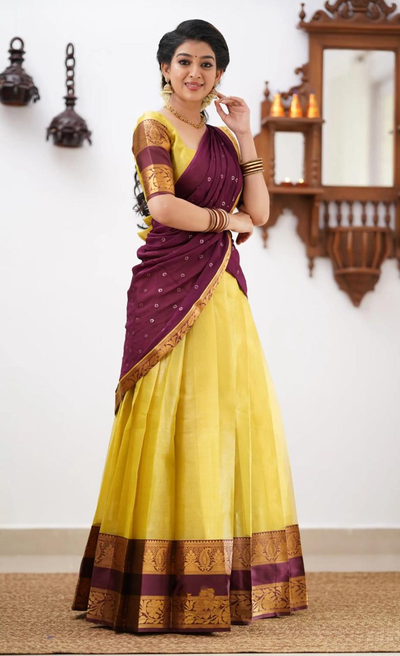 Kanjivaram Silk Zari Weave Lehenga Set