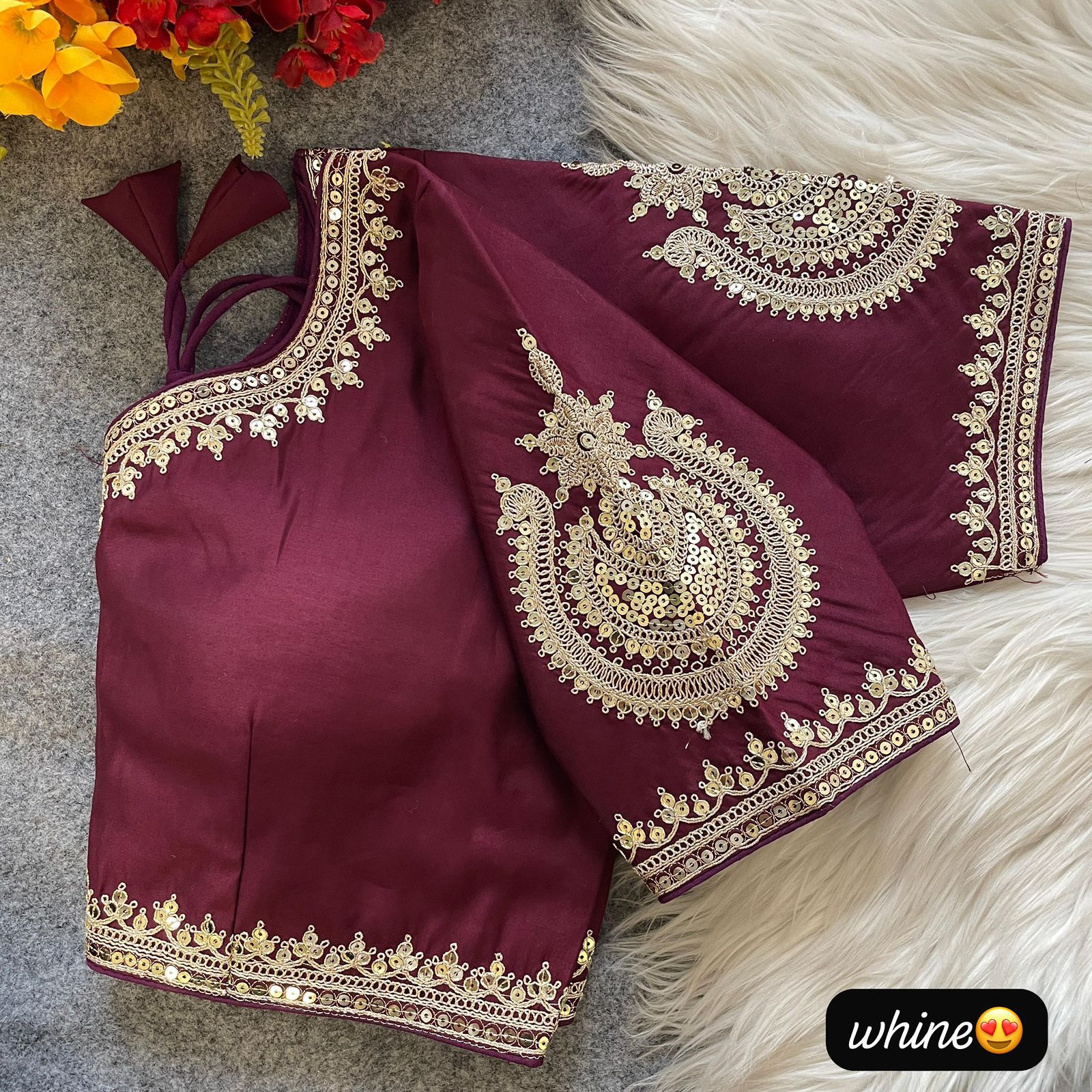 Royal Roman Silk Embroidered Blouse