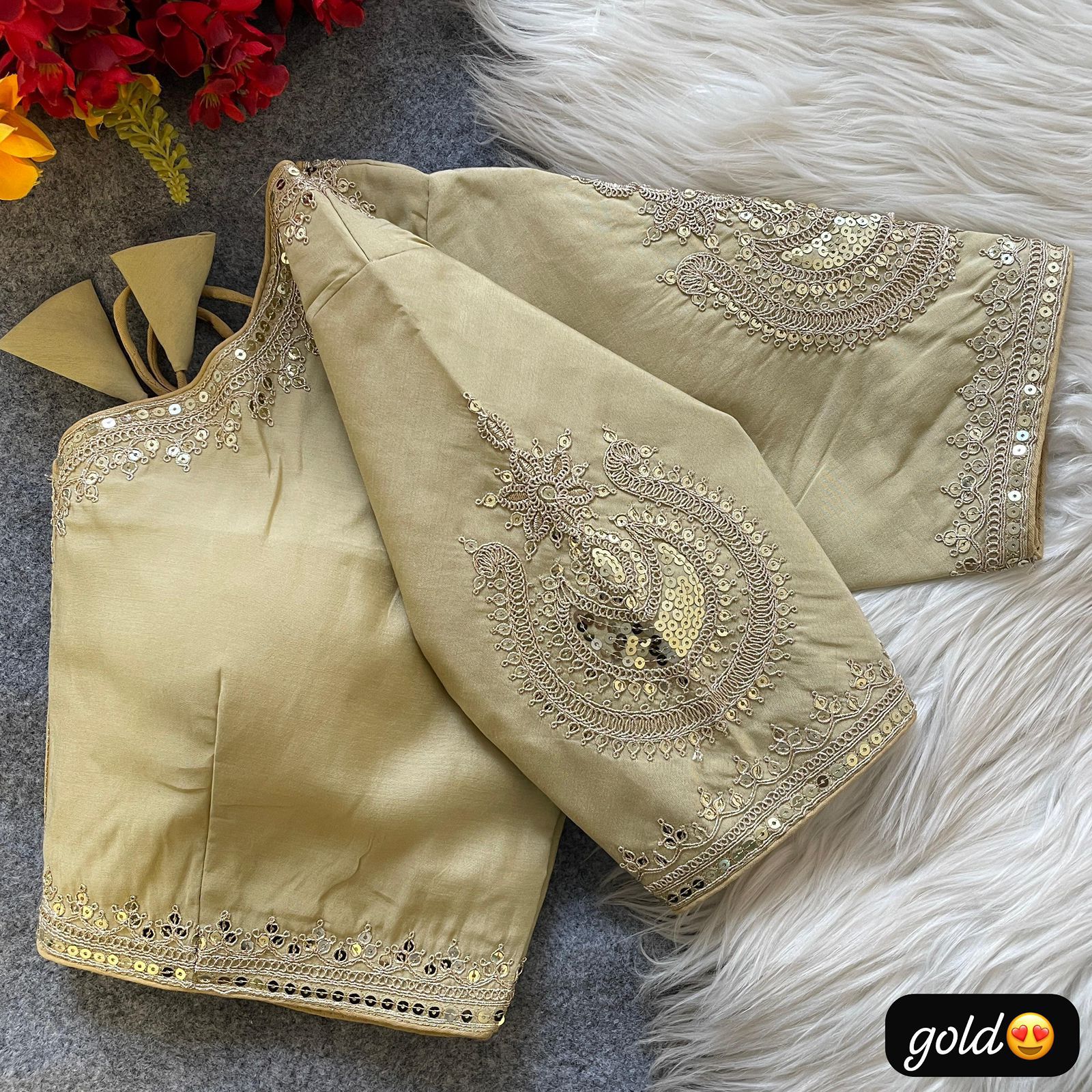 Royal Roman Silk Embroidered Blouse