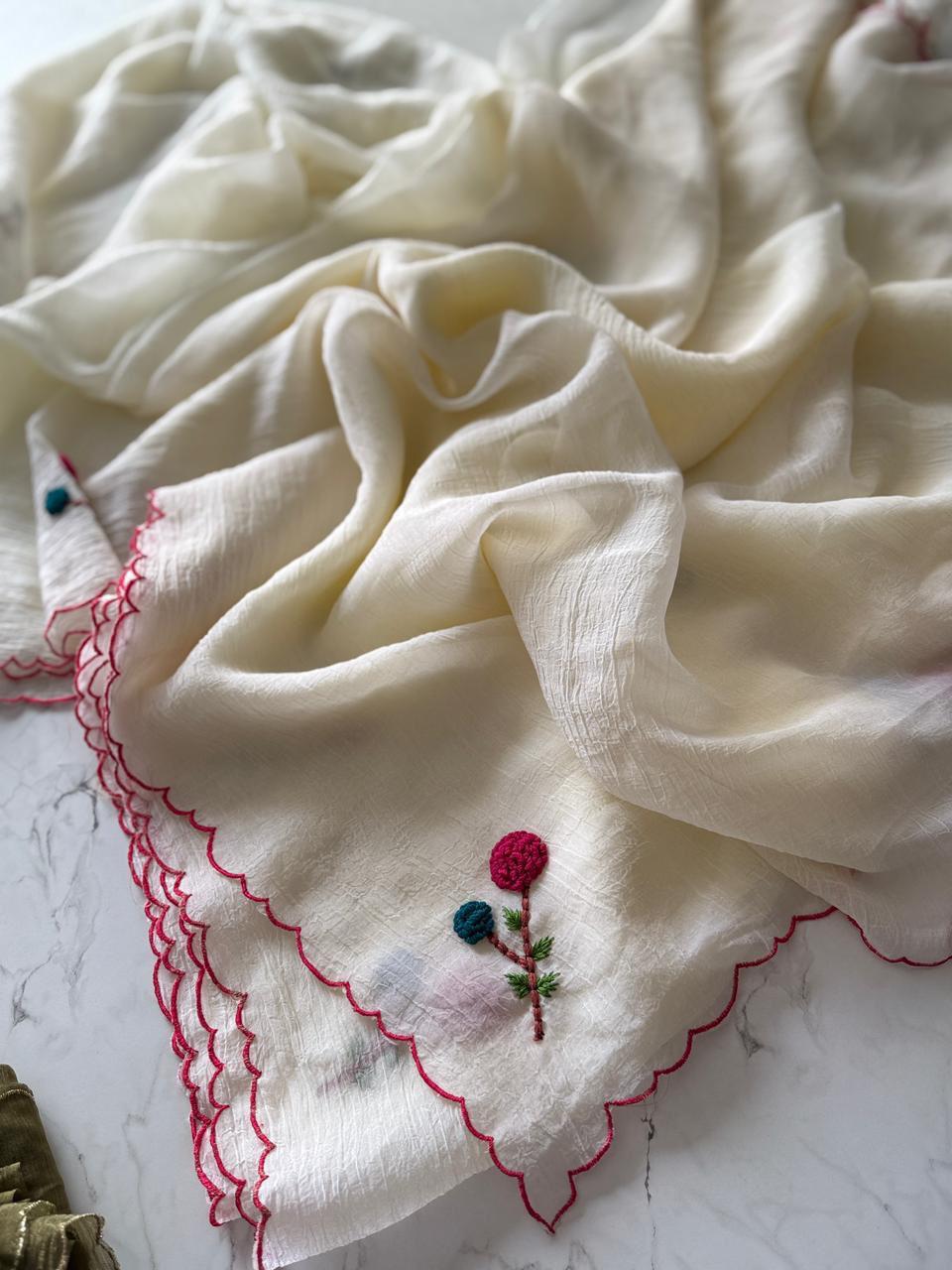 Crunchy Silk Knot Saree