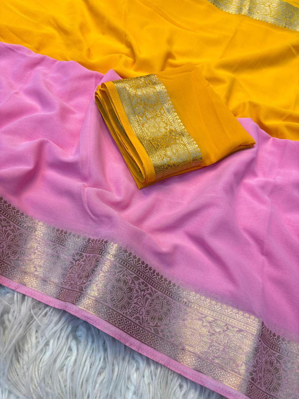 Budget Friendly Chiffon Saree