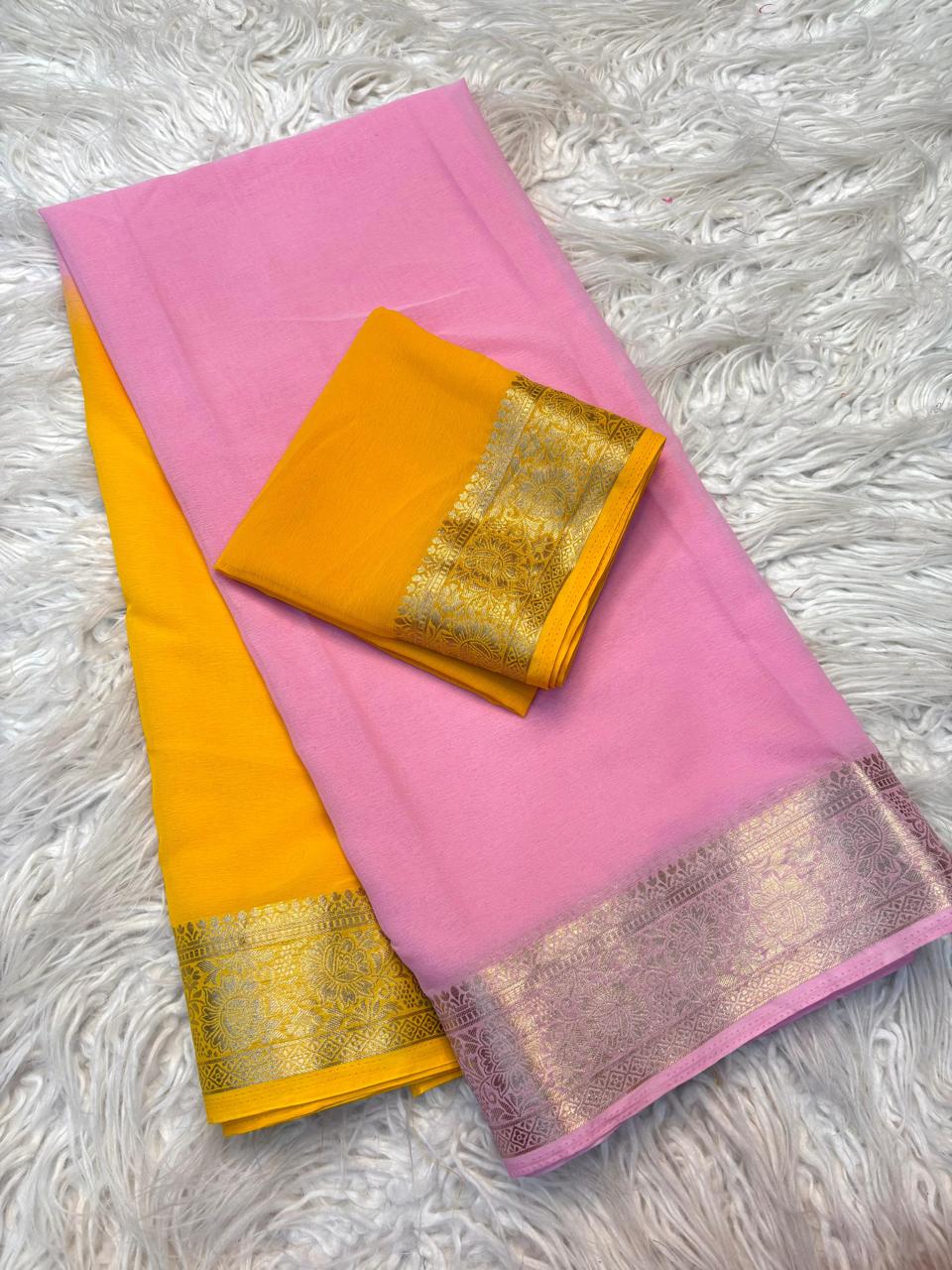 Budget Friendly Chiffon Saree