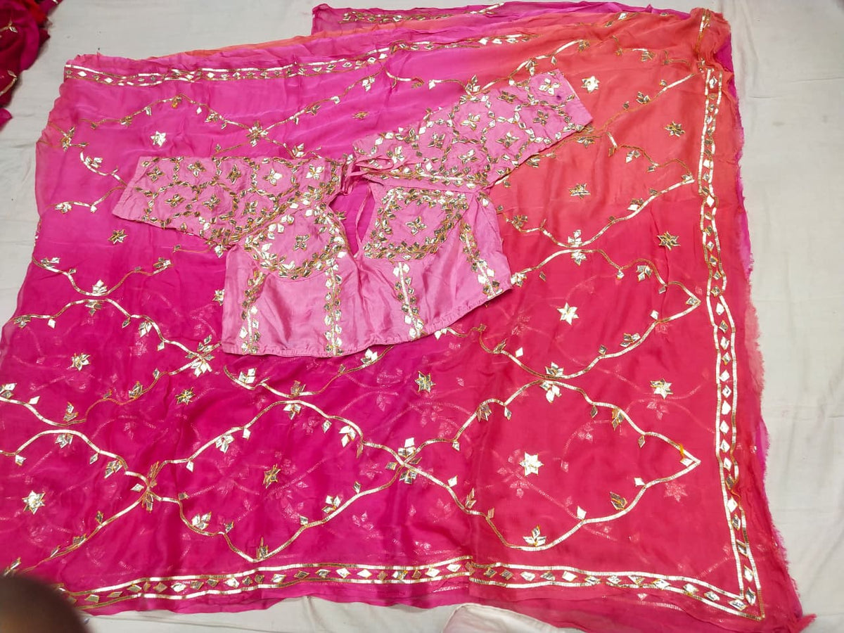 Saree with aangi blouse