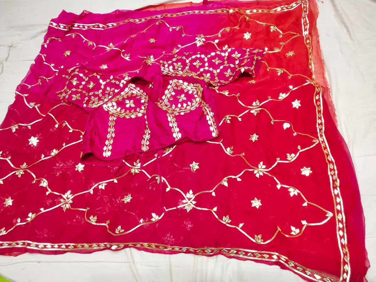 Saree with aangi blouse