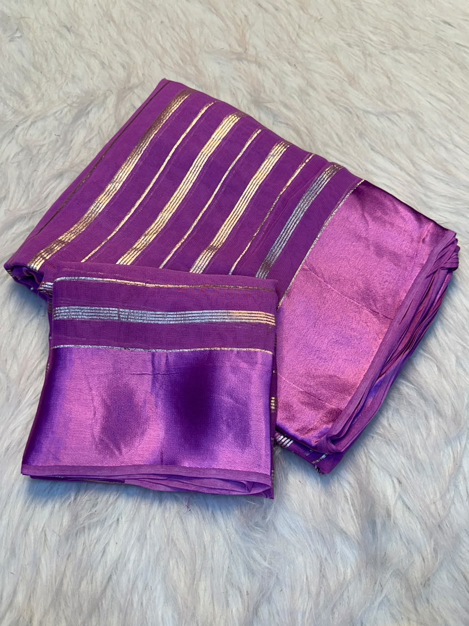 Georgette Stripped Saree