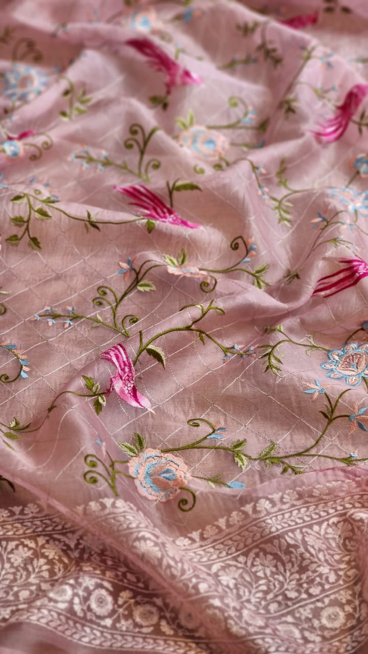 Organza silk saree